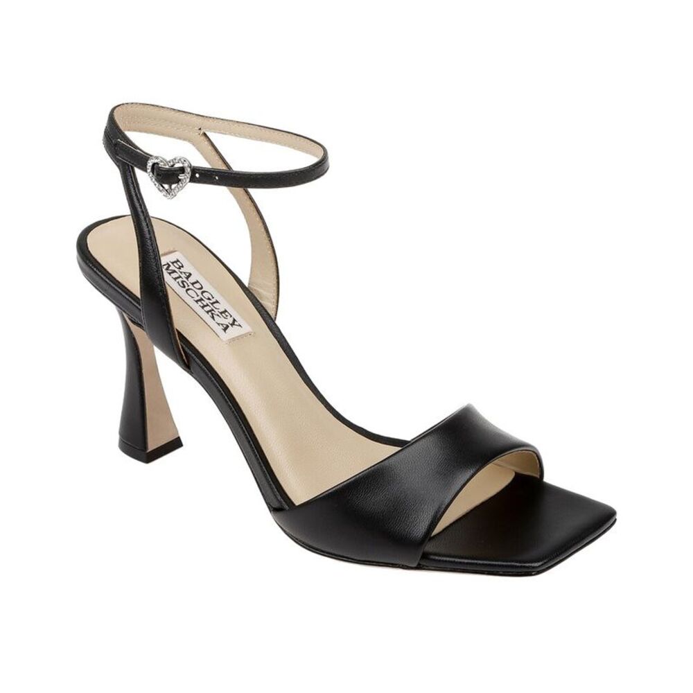 Badgley Mischka Cady Leather Sandal, Black